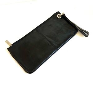 Hobo International Black Leather Clutch Never Used!